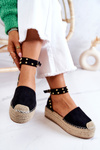 Espadrilles Sandals With Jets Black Lillian