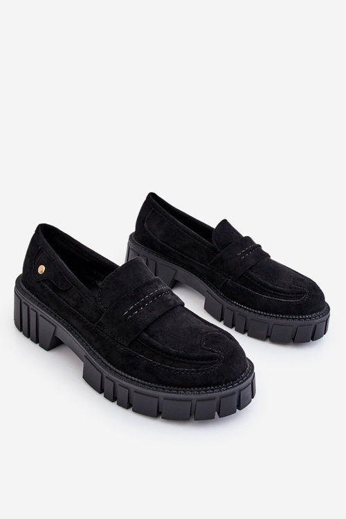 Women's Suede Slip-On Shoes Black Fiorell