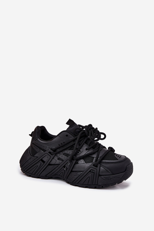 Women's Sneakers With Double Lacing Black Onivetta