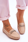 Women's Slip-On Loafers With Glitter Embellishment Beige This Moment