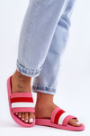 Women's Striped Slippers Dark pink Vision
