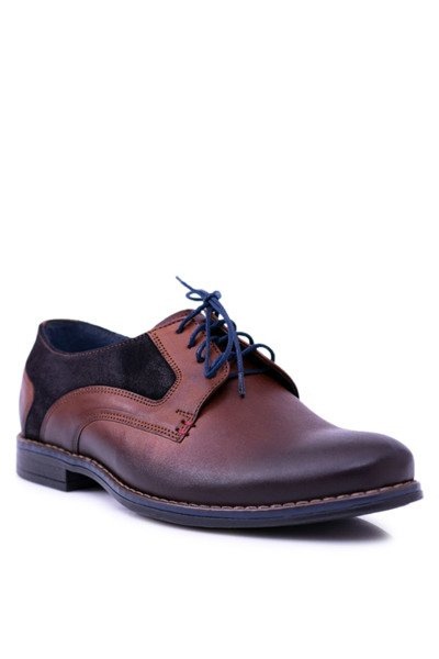 Nikopol Brown Leather Men's Zinedine Half Shoes