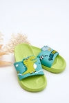 Children's Dinosaur T-Rex Slides Green Bernis