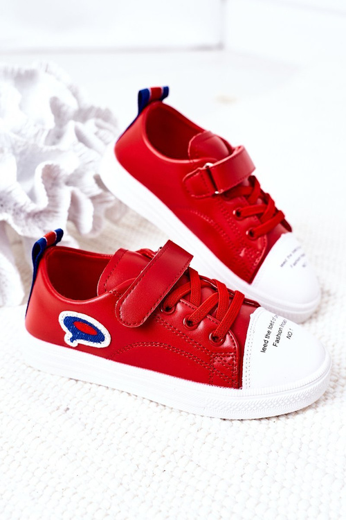 Children's Sneakers With Velcro Red Cartoon