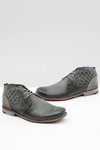 Men's Grey Leather Half Shoes Graziano