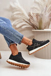Sneakers Sports Shoes Women's Laced On Platform Black Mialunae