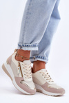 Women's Platform Sneakers Beige-White Sivan
