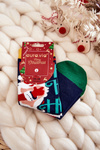 Women's Socks With A Christmas Pattern "Ho Ho Ho" Navy blue