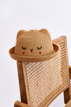 Children's Hat With Teddy Bear Beige 