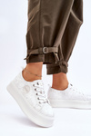 Sneakersy Buty Sportowe Damskie Białe GOE JJ2N4126
