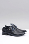 Navy Blue Leather Elegant Massimiliano Half Boots