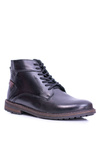 Black Men's Leather Boots Warmed Devenor Boots