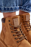 Leather Lined Fur-Lined Boots Trapper Camel Felizia