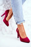 Sergio Leone Campbell Women's Maroon Suede Stiletto Stiletto pumps