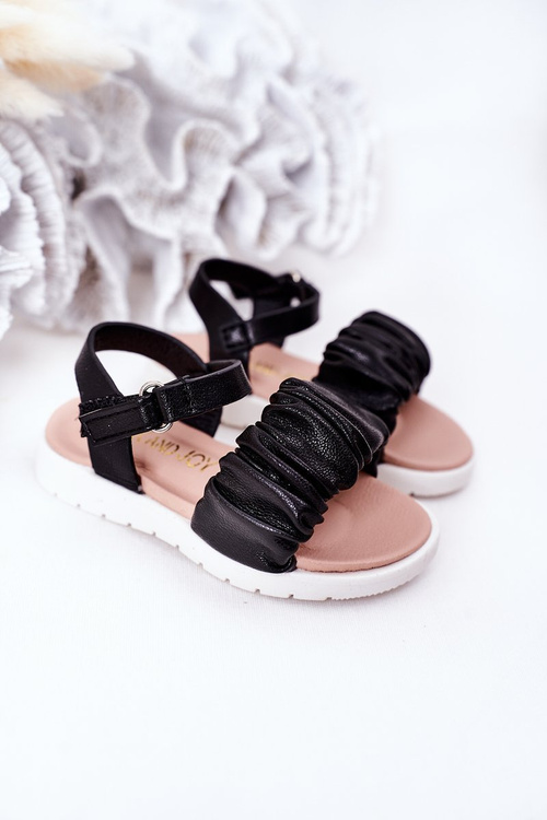 Children's Velcro Sandals Black Aimy