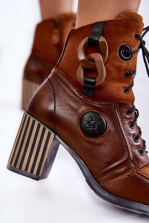 Women's leather boots Maciejka 05599-29 Brown