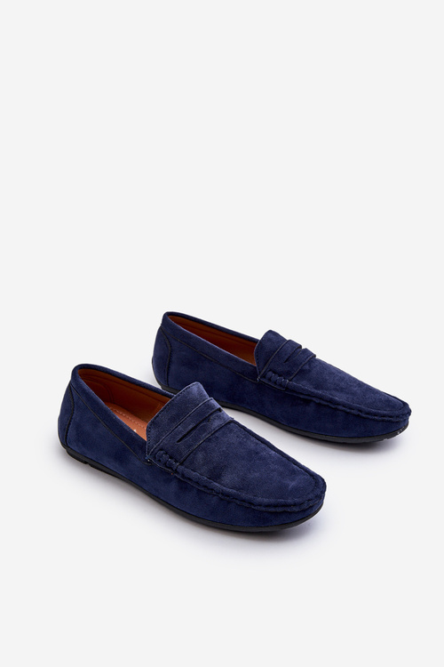 Men's Eco Suede Loafers Navy Blue Nedlin