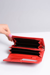 Large Ladies Red Heart Wallet