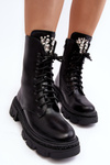 Women's Workery Boots with Decoration Black Ventora