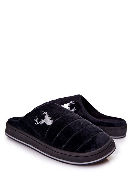 Men's padded slippers Black Ronny