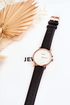Women's Watch With rose gold Case Ernest Black Vega