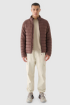 Men's Down Jacket With Synthetic Filling Brown 4F 4FWAW24TDJAM483-80S