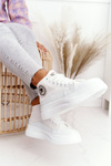 Women's High Sneakers On A Platform White Nice Girl