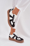 Women's Platform Sneakers Black-White Sivirae