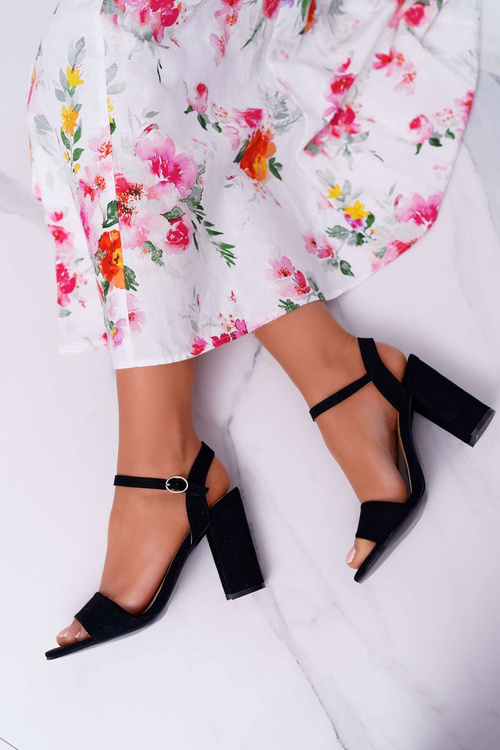 Women's Suede Sandals Black Baloo