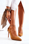 Women’s Stilettos Suede Camel Leven