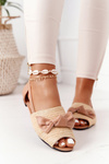 Flat Braided Sandals Lu Boo Beige