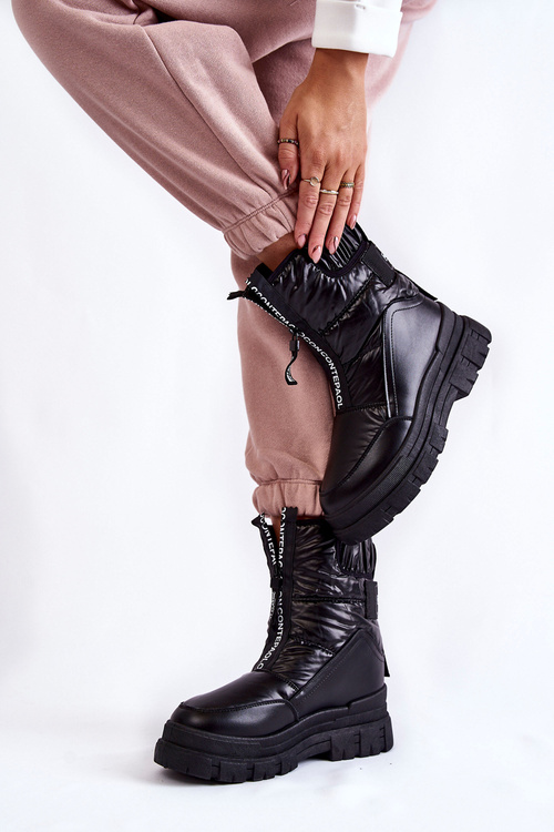 Women's Comfortable Snow Boots Black Elodia