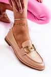 Women's Leather Loafers Nude Coriso