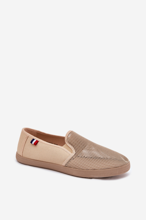 Men's Perforated Sneakers Beige Koboru