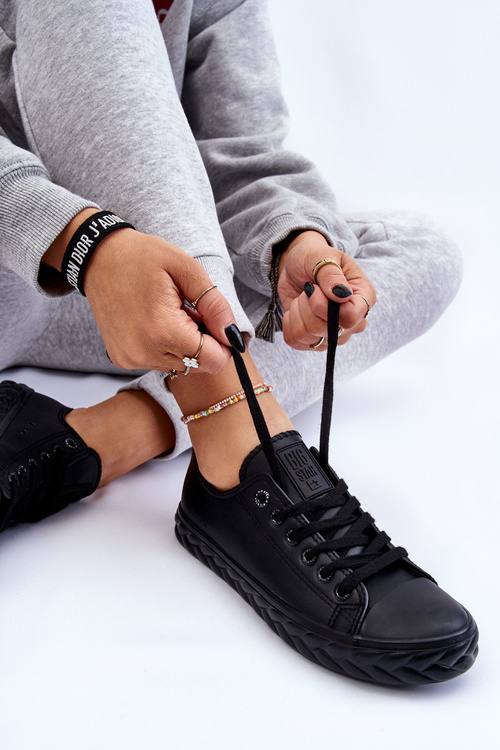 Women's Leather Sneakers Big Star LL274402 Black