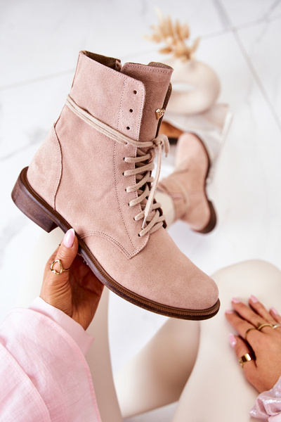 Suede boots Pink Nicole 2697