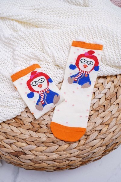 Women's Christmas Socks With Ears and Penguin