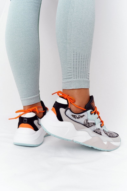 Buty Sportowe Memory Foam Big Star Szaro-Zielone HH274324