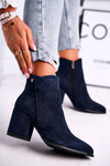 Women's Boots On Heel Navy So Good