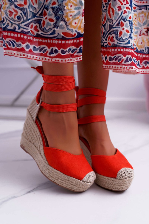 Tahaya Orange Women's Sandals on Stiletto Heels