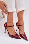 Patent Leather Heels with Strap Bordeaux Tarilin