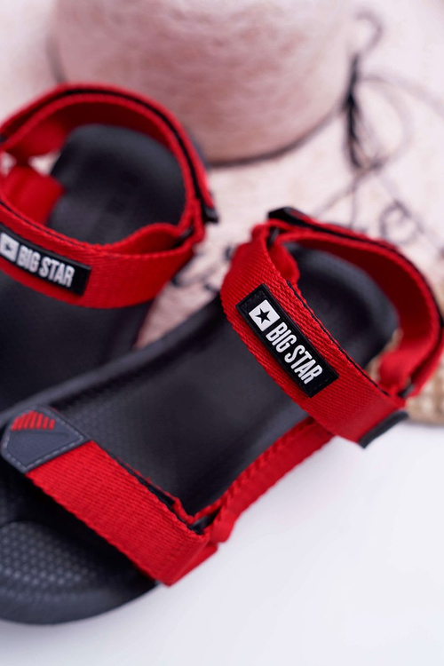 Women's Big Star Velcro Sandals Red DD274A284