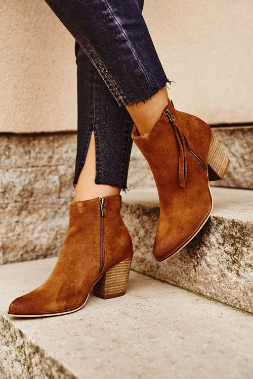 Botki Kowbojki Na Suwak Big Star Camel GG274364