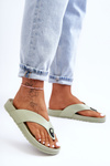 Women's Platform Japanese Slippers Green Bellitta