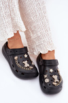 Women's Foam Slippers With Embellishments Black Linaviela