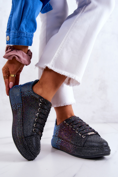 Sneakersy Buty Sportowe Dżety Czarne GOE JJ2N4050