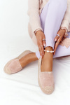 Espadrilles On A Straw Platform Beige Highway