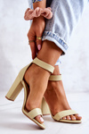 Heel Sandals Pastel Green Georgina