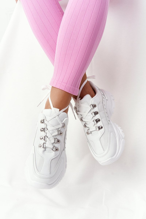 Women's Sneakers On A Chunky Sole White Good Mood