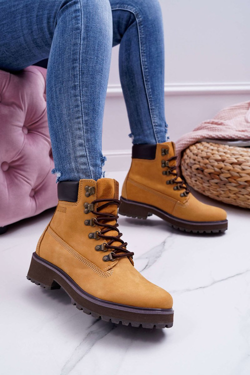 Women's Boots Trappers Big Star Camel EE274035